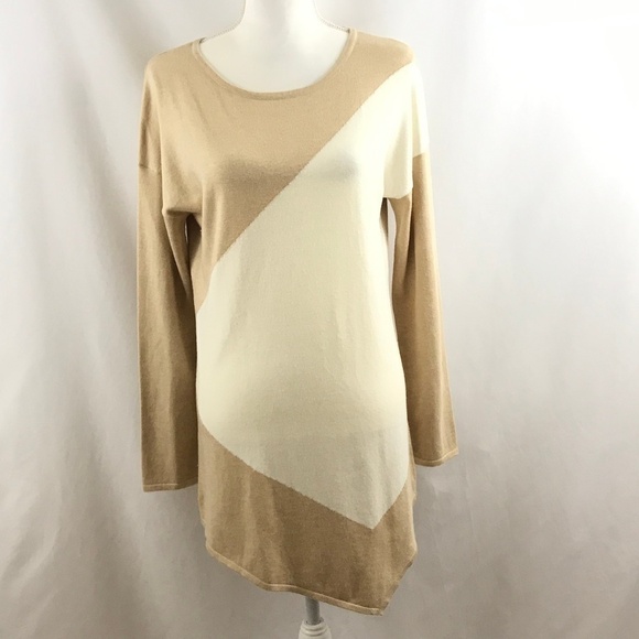*4/$20* Cluny By Anthropologie Tan/Cream Top - Picture 1 of 6